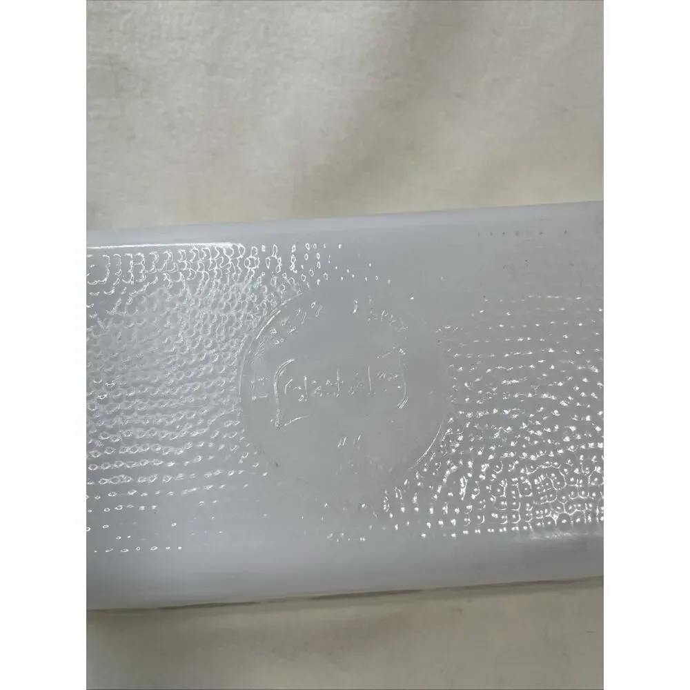 Vintage Glasbake Milk Glass Loaf Pan Floral Pattern J522-Loaf Made In USA